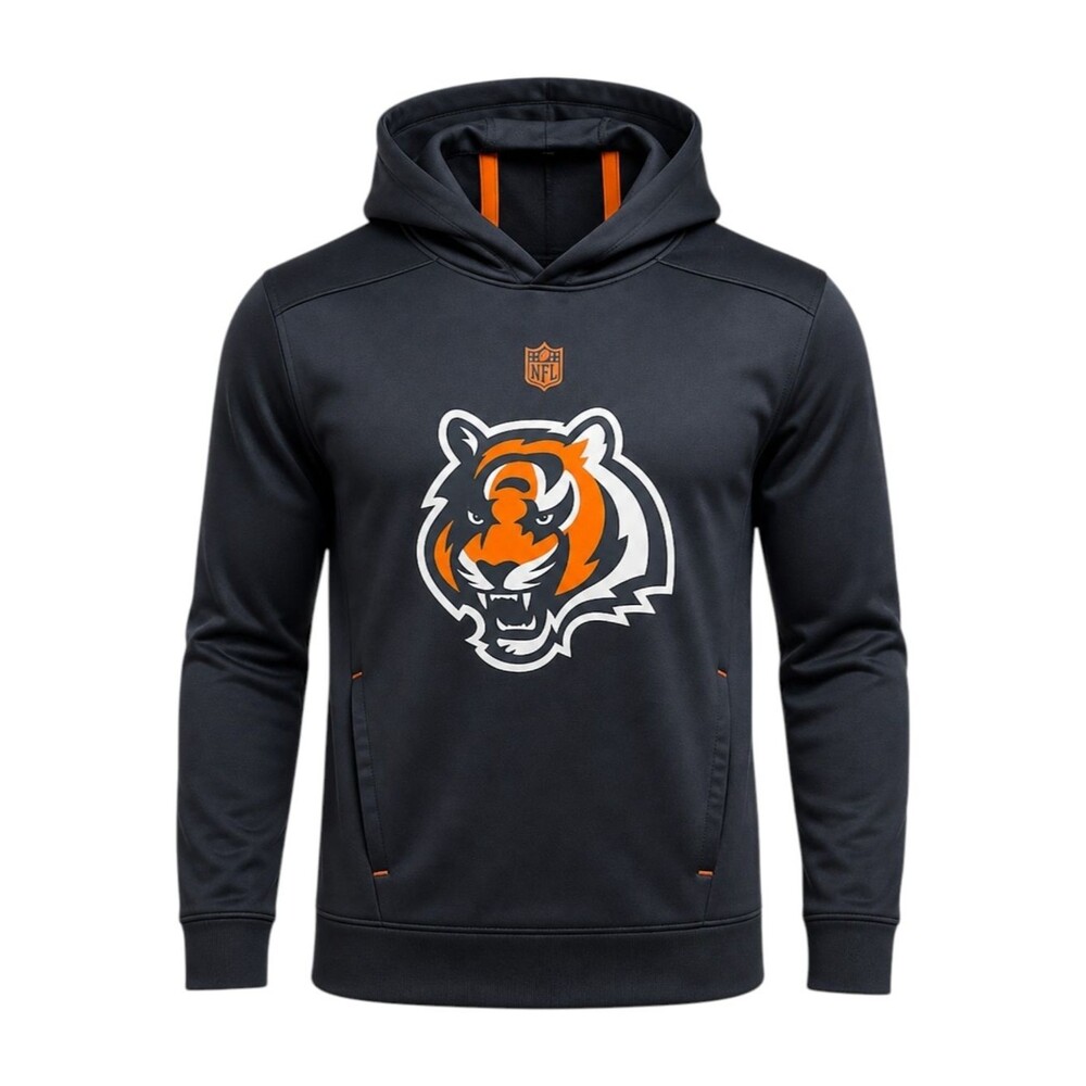 NFL Cincinnati Bengals Tigers Black Orange Hoodie Sweatshirt Kids Size 4 4T